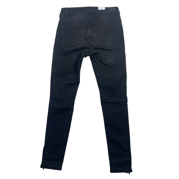 DENIM HUNTER distressed 5 pocket  black skinny jeans  size 29 - Picture 10 of 16